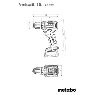 Купить Дрель аккумуляторная Metabo PowerMaxx BS 12 BL   601038500 фото №2