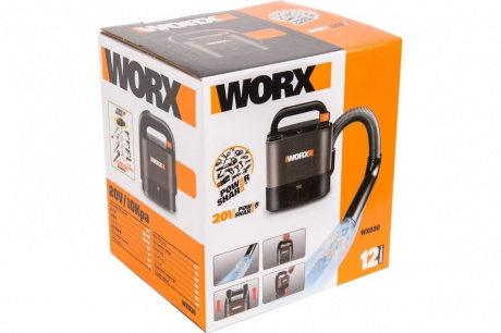 Купить Пылесос аккумуляторный WORX WX030.9 12V 2,0Ач коробка фото №7